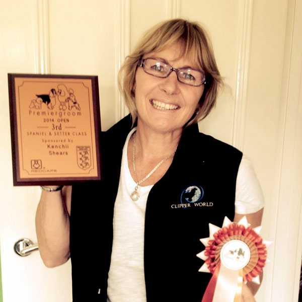 Helen Forester with her awards